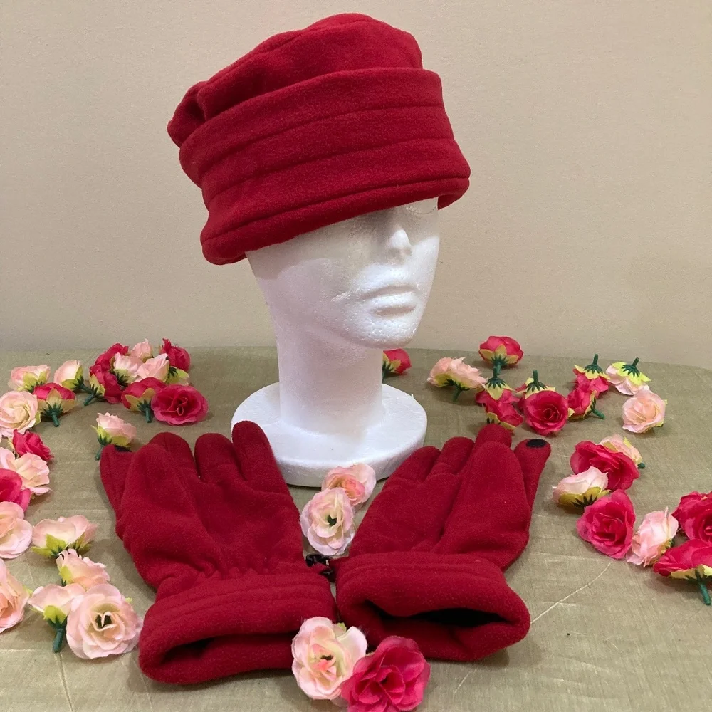 Falls Creek Women's Hat, Scarf & Glove set, Red